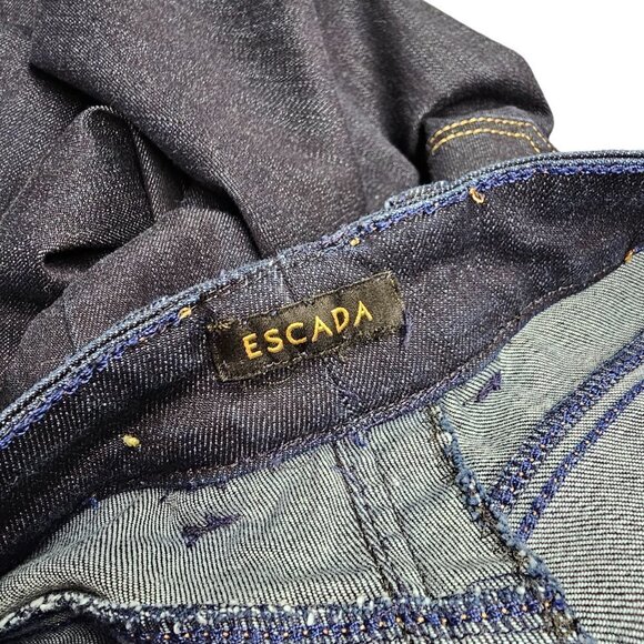 Escada Womens Dark Wash Straight Leg Jeans Size 38 US Medium - Picture 5 of 10